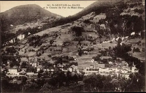 Ak Saint Gervais les Bains Haute Savoie, Le Chemin de Fer du Mont Blanc