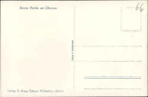 Ak Arosa Kanton Graubünden Schweiz, Partie am Obersee