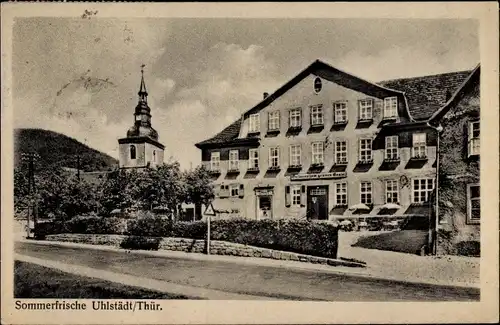 Ak Uhlstädt Kirchhasel an der Saale, Gasthaus, Pension Grüner Baum