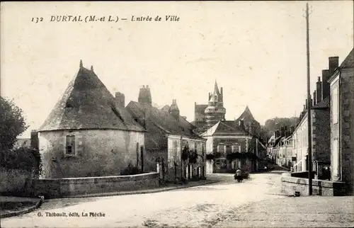 Ak Durtal Maine et Loire, Entree de Ville