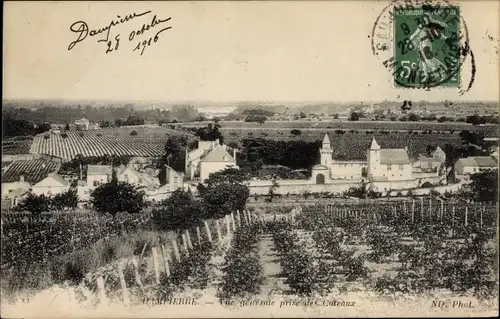 Ak Dampierre Maine-et-Loire, Vue generale prise des Coteaux