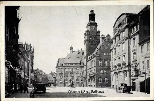 Ak Döbeln in Mittelsachsen, Rathaus, Geschke's, M307/Z3913