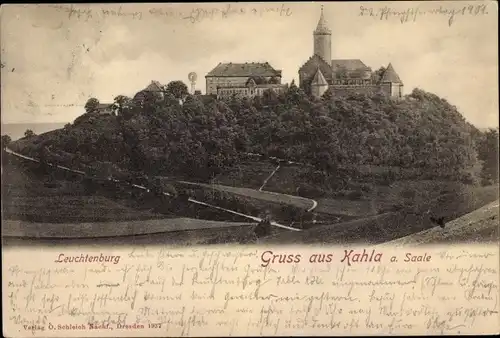 Ak Kahla im Saale Holzland Kreis Thüringen, Leuchtenburg