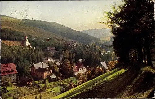 Ak Kipsdorf Altenberg im Erzgebirge, Blick auf den Ort