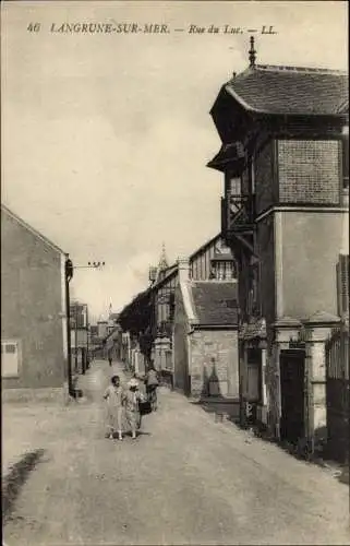 Ak Langrune sur Mer Calvados, Rue du Luc