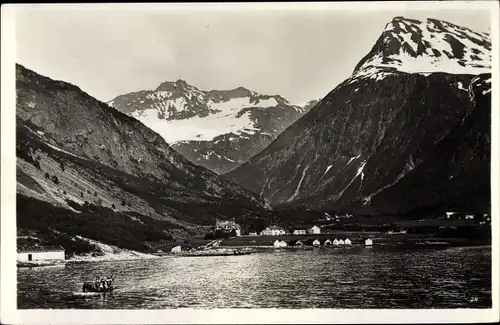 Ak Oie Norwegen, Panorama mit Bergen