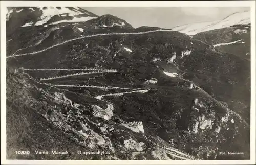 Ak Geiranger Norwegen, Djupvasshytta, Veien Maraak