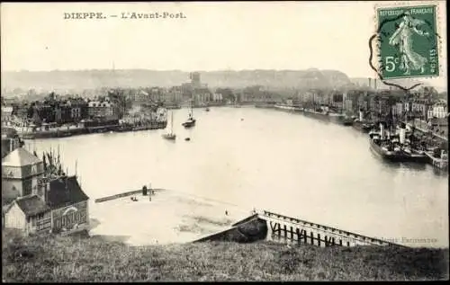 Ak Dieppe Seine Maritime, L'Avant Port