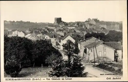 Ak Semur en Brionnais Saône et Loire, Vue Generale au Levant