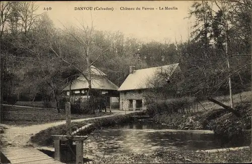Ak Danvou Calvados, Chateau du Perron, Le Moulin