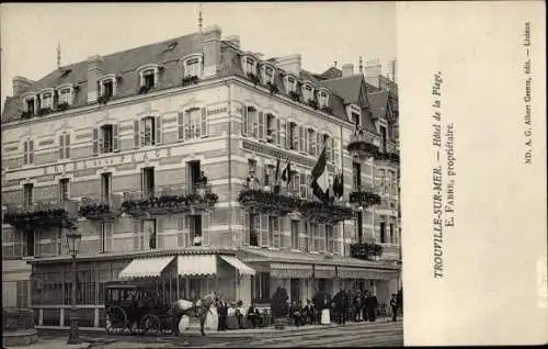 Ak Trouville sur Mer Calvados, Hotel de la Plage