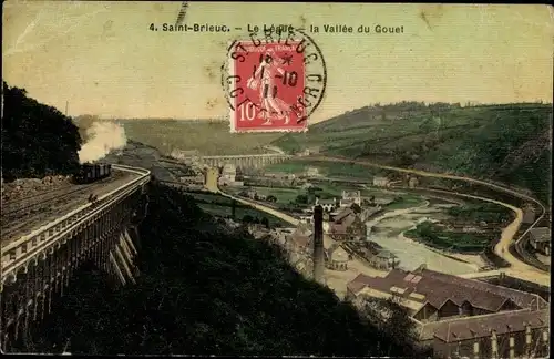 Ak Le Légué Saint Brieuc Côtes d’Armor, La Vallet du Gouet, Eisenbahnschienen