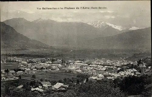 Ak Sallanches Haute Savoie, Les Plaines de l'Arve