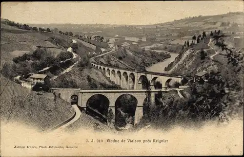 Ak Reignier Haute Savoie, Viaduc de Viaison