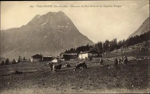Ak Vallorcine Haute Savoie, Hameau de Plain Droit et les Aiguilles Rouges