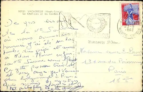 Ak Vacheresse Haute Savoie, Le Chef Lieu et les Combes