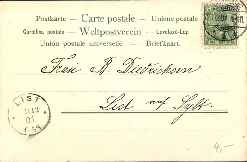 Ak Glückwunsch Neujahr, Jahreszahl 1902, Klee