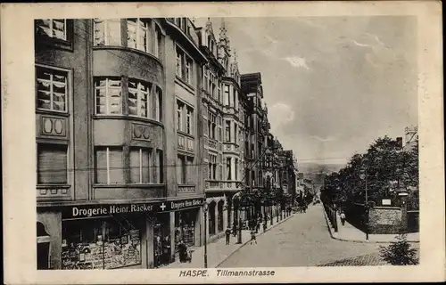 Ak Haspe Hagen Westfalen, Tillmannstraße, Drogerie Heinr. Räcker