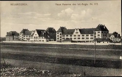 Ak Neuf Brisach Neubreisach Elsass Haut Rhin, Neue Kaserne des Inf. Regt. Nr. 172