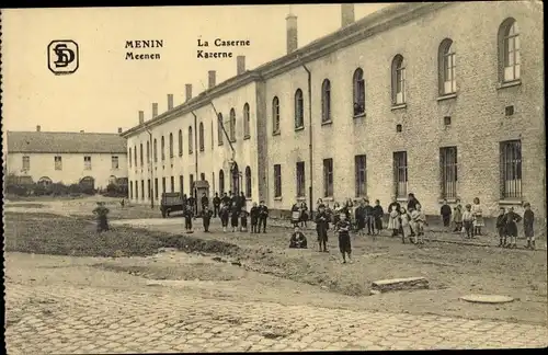 Ak Menin Meenen Lys Westflandern, La Caserne, Kazerne