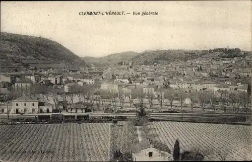 Ak Clermont l'Hérault Hérault, Vue générale