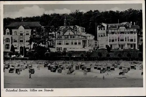 Ak Ostseebad Bansin Heringsdorf auf Usedom, Villen am Strande