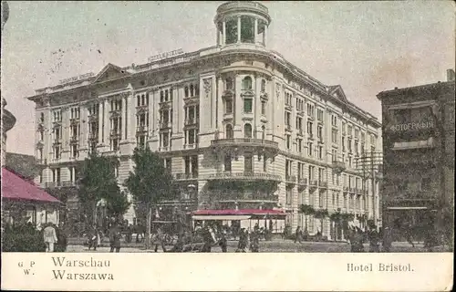 Ak Warszawa Warschau Polen, Hotel Bristol