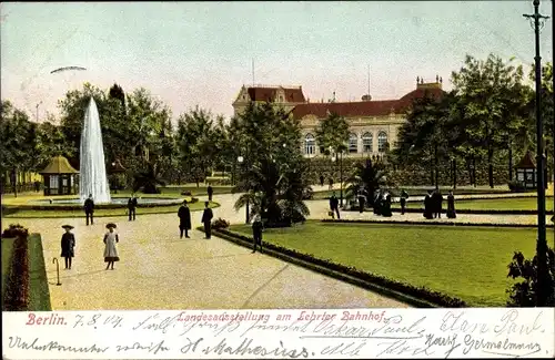 Ak Berlin Tiergarten Moabit, Landesausstellung am Lehrter Bahnhof