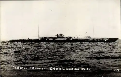 Foto Ak Deutsches U Boot, Kreuzer, Kaiserliche Marine