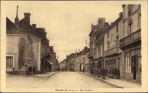 Ak Cande Maine et Loire, Rue St Jean