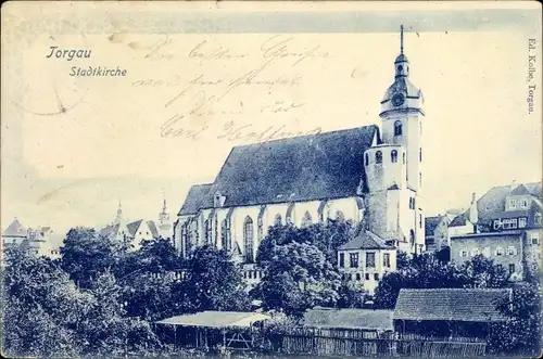 Ak Torgau an der Elbe, Stadtkirche