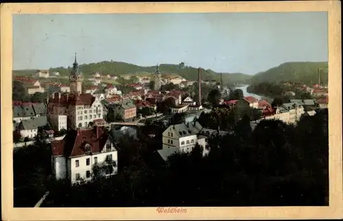 Ak Waldheim in Sachsen, Blick auf den Ort