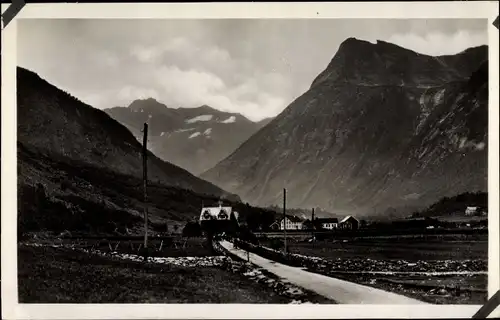 Ak Oie Norwegen, Blick auf den Ort