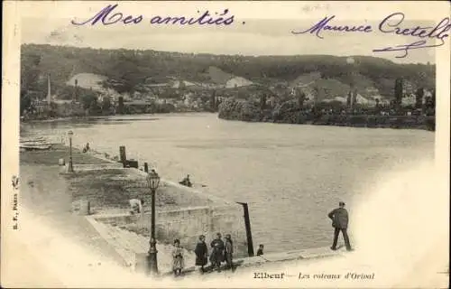 Ak Elbeuf Seine Maritime, Les coteaux d'Orival