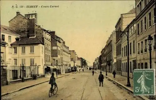Ak Elbeuf Seine Maritime, Cours Carnot