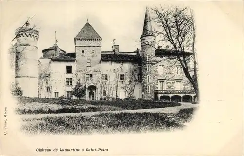Ak Saint Point Saône et Loire, Chateau de Lamartine