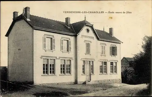 Ak Vendenesse les Charolles Saône et Loire, Ecole neuve de filles