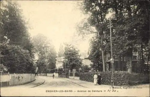 Ak Enghien les Bains Val d’Oise, Avenue de Ceinture