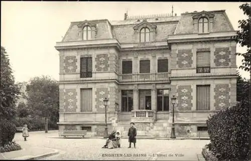 Ak Enghien les Bains Val d’Oise, L'Hotel de Ville