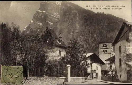 Ak Samoëns Haute Savoie, L'Entree du Parc et le Clocher