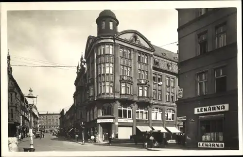 Ak Cheb Eger Region Karlsbad, Straßenpartie, Lekarna