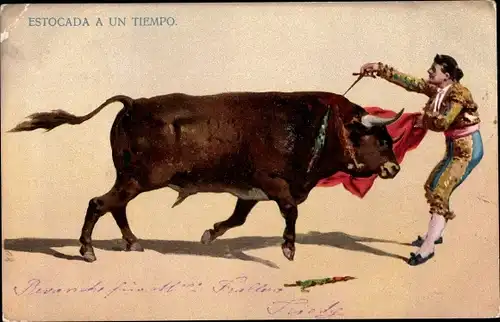 Litho Estocada a un Tiempo, Stierkampf, Torero