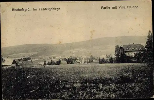 Ak Bischofsgrün im Fichtelgebirge, Partie mit Villa Helene