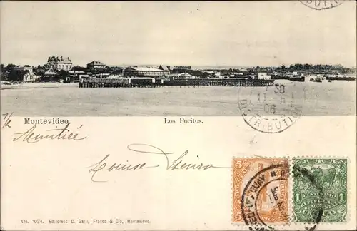 Ak Montevideo Uruguay, Los Pocitos