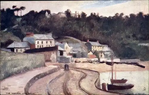 Künstler Ak Lyme Regis Dorset South West England, The Harbour