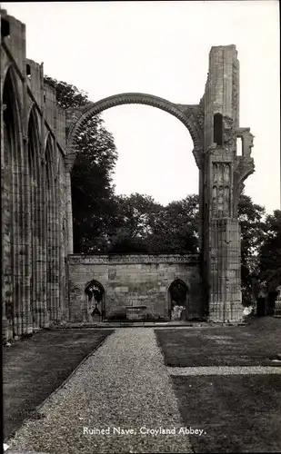 Ak Crowland East Midlands, Croyland Abbey, Crowland Abbey, Ruined Nave