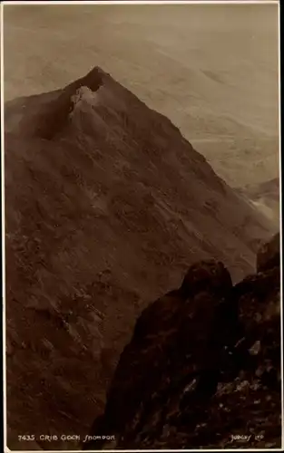 Ak Snowdon Wales, Crib Goch, Landschaft