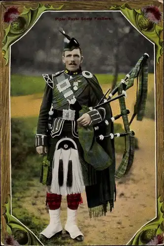 Passepartout Ak Piper Royal Scots Fusiliers