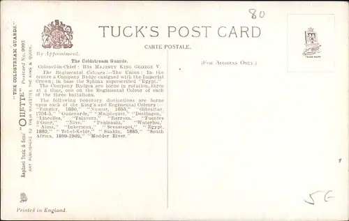 Künstler Ak Payne, Harry, The Coldstream Guards, Field Officer, Review Order