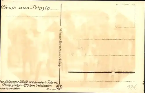 Künstler Ak Leipzig in Sachsen, Leipziger Messe vor hundert Jahren, Die Buchhändler, Nr. 9367